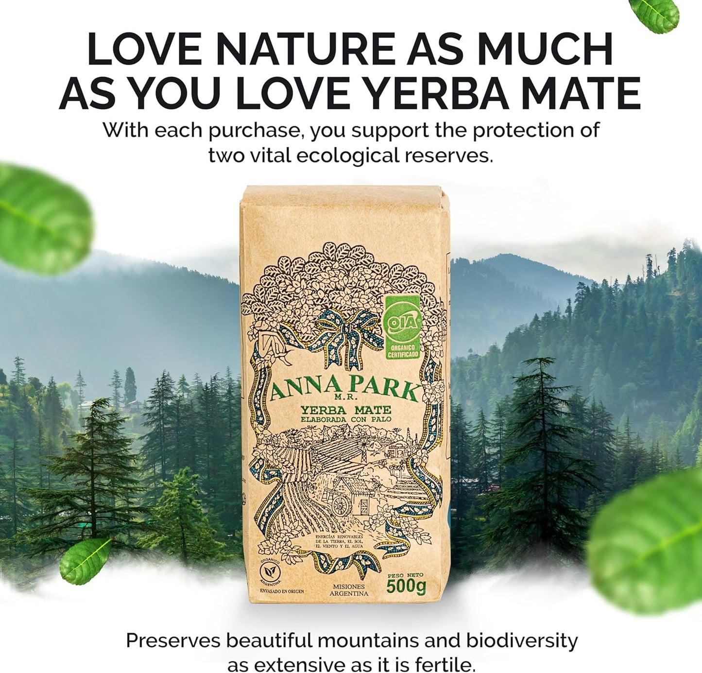 Anna Park Yerba Mate Certified Organic 500 g / 1.1 lb